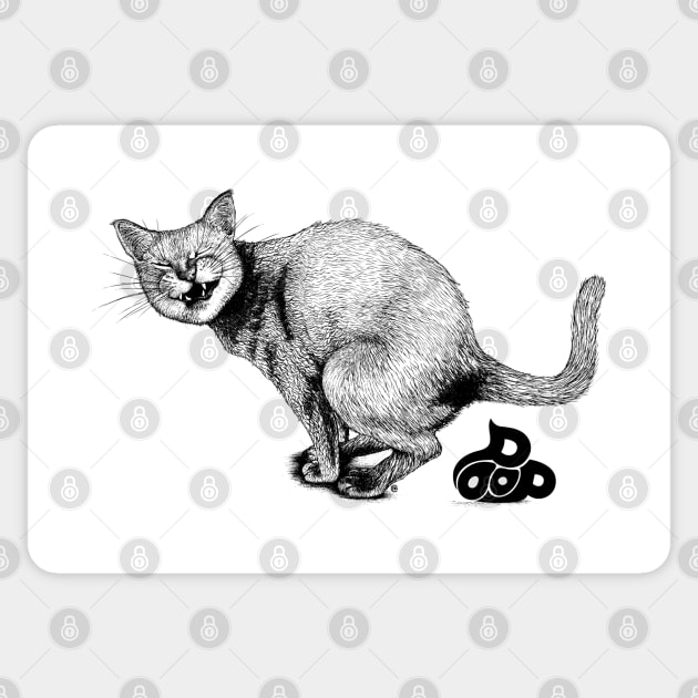 Pooping Kitty Sticker by VectorInk